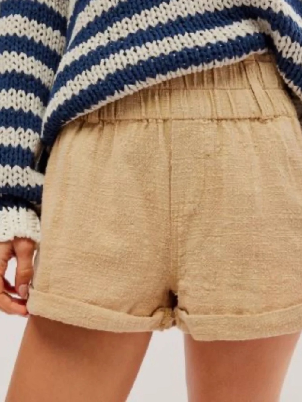 NWOT Free People Solar Flare Baja Shorts Color Warm Sand Size M